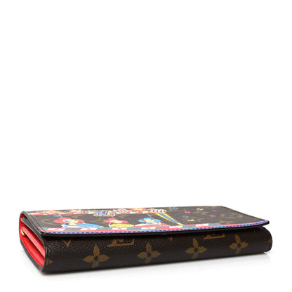 Louis Vuitton Monogram 2020 Christmas Animation Sarah Wallet Coquelicot 4 of 10