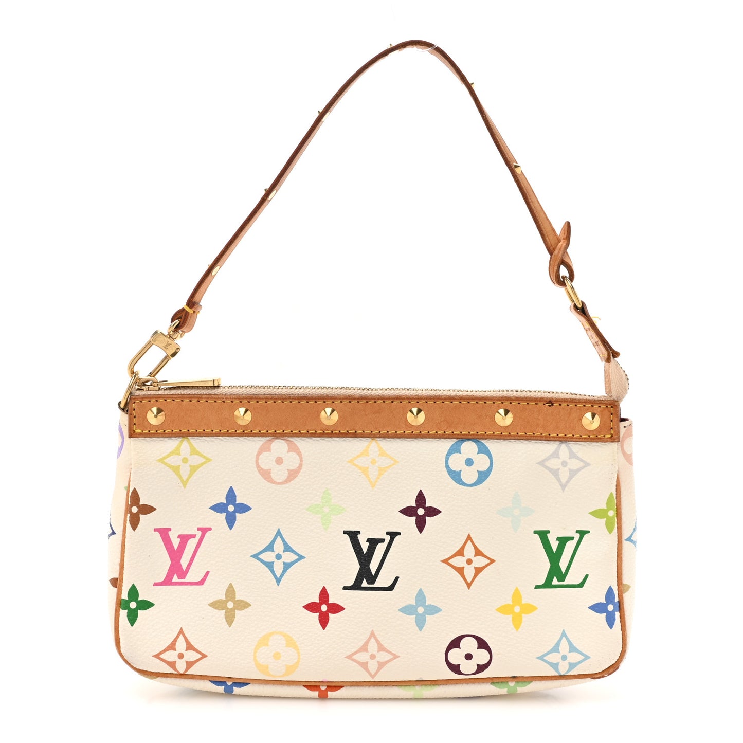 Monogram Multicolor Pochette Accessories White