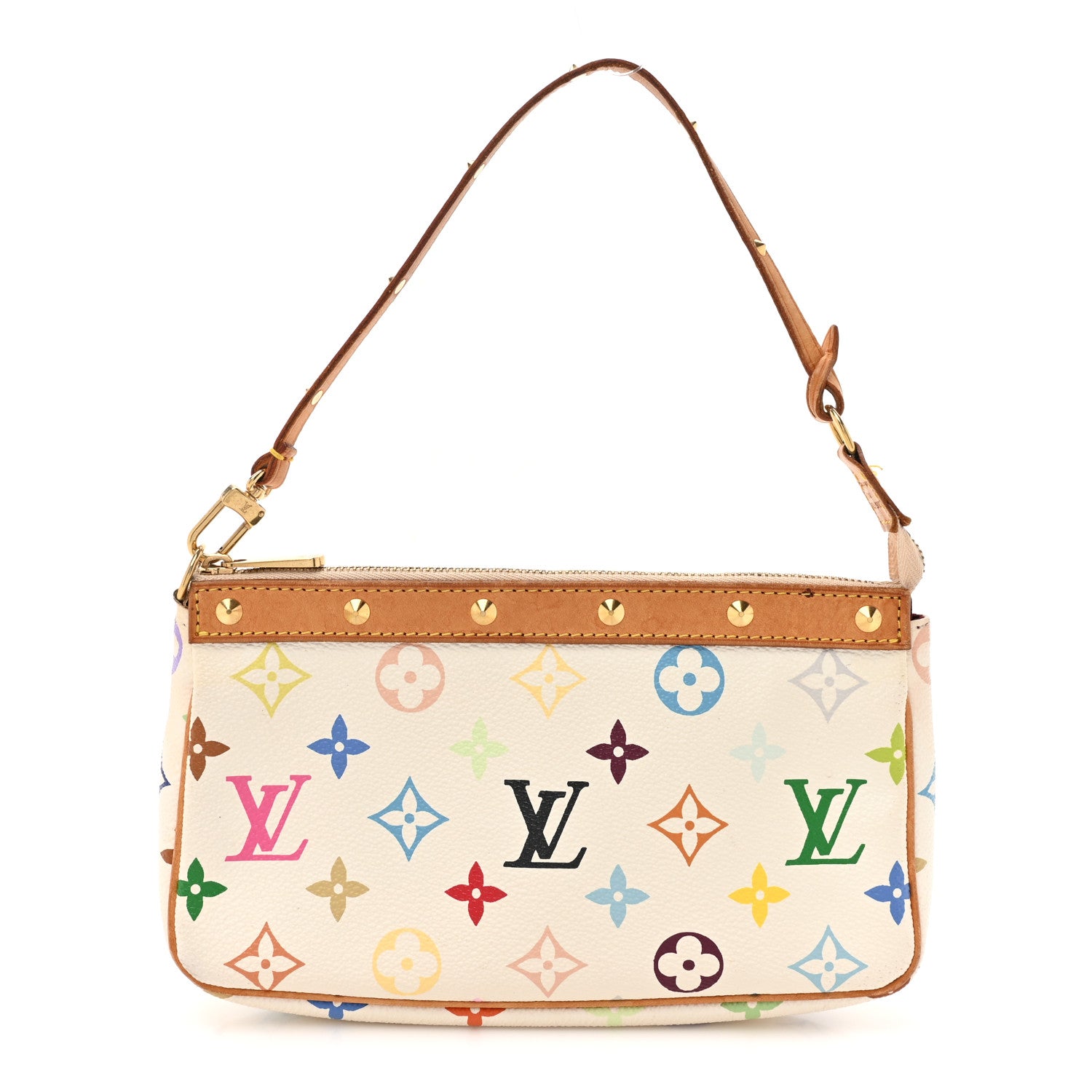 Louis Vuitton Monogram Multicolor Pochette Accessories White 1 of 16