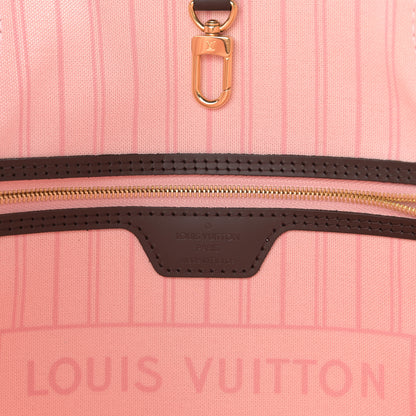 Louis Vuitton Damier Ebene Neo Neverfull MM Rose Ballerine 6 of 11