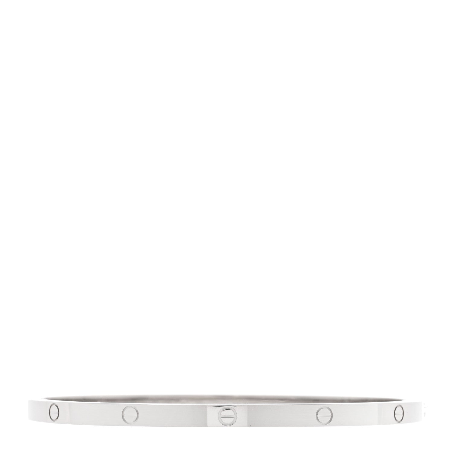 Cartier 18K White Gold Small LOVE Bracelet 18 1 of 5