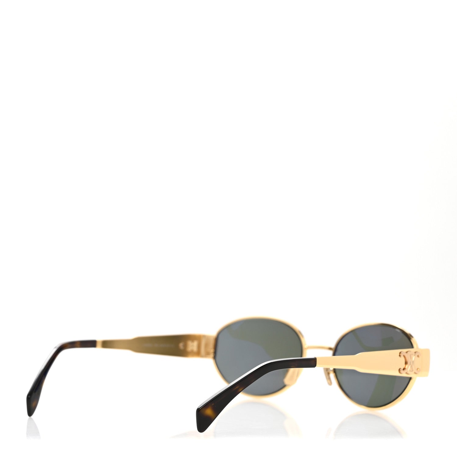 Celine Metal Triomphe 01 Sunglasses CL40235U Gold Green 4 of 8