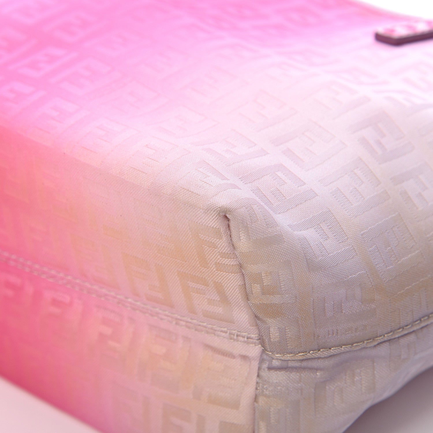 Fendi Zucchino Vitello Ombre Roll Tote Fuxia Lavanda 9 of 11