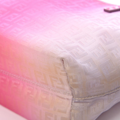Fendi Zucchino Vitello Ombre Roll Tote Fuxia Lavanda 9 of 11