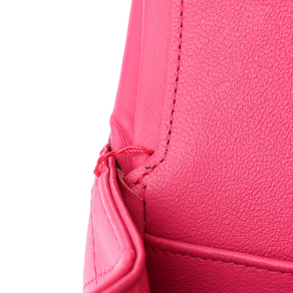 Chanel Lambskin Quilted Jumbo Double Flap Dark Pink 12 of 12