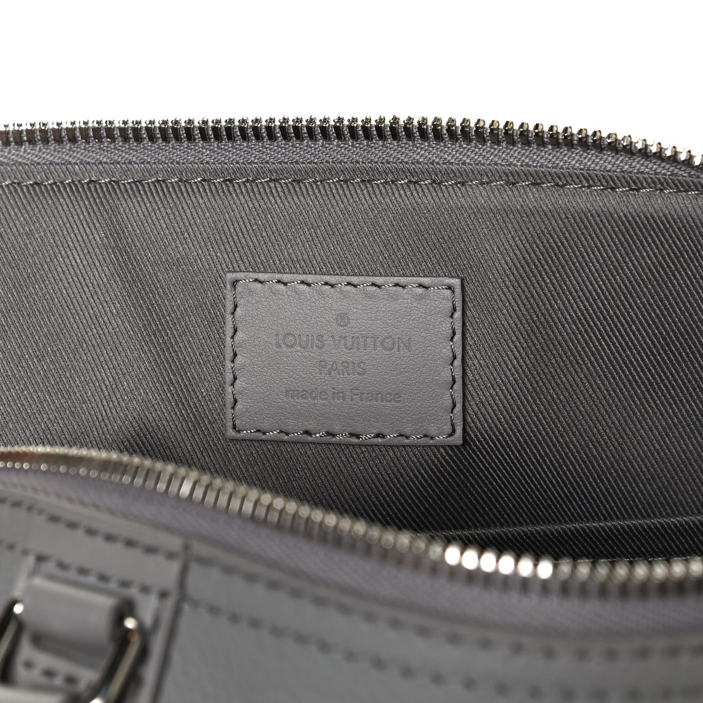 Grained Calfskin Aerogram City Keepall Gris