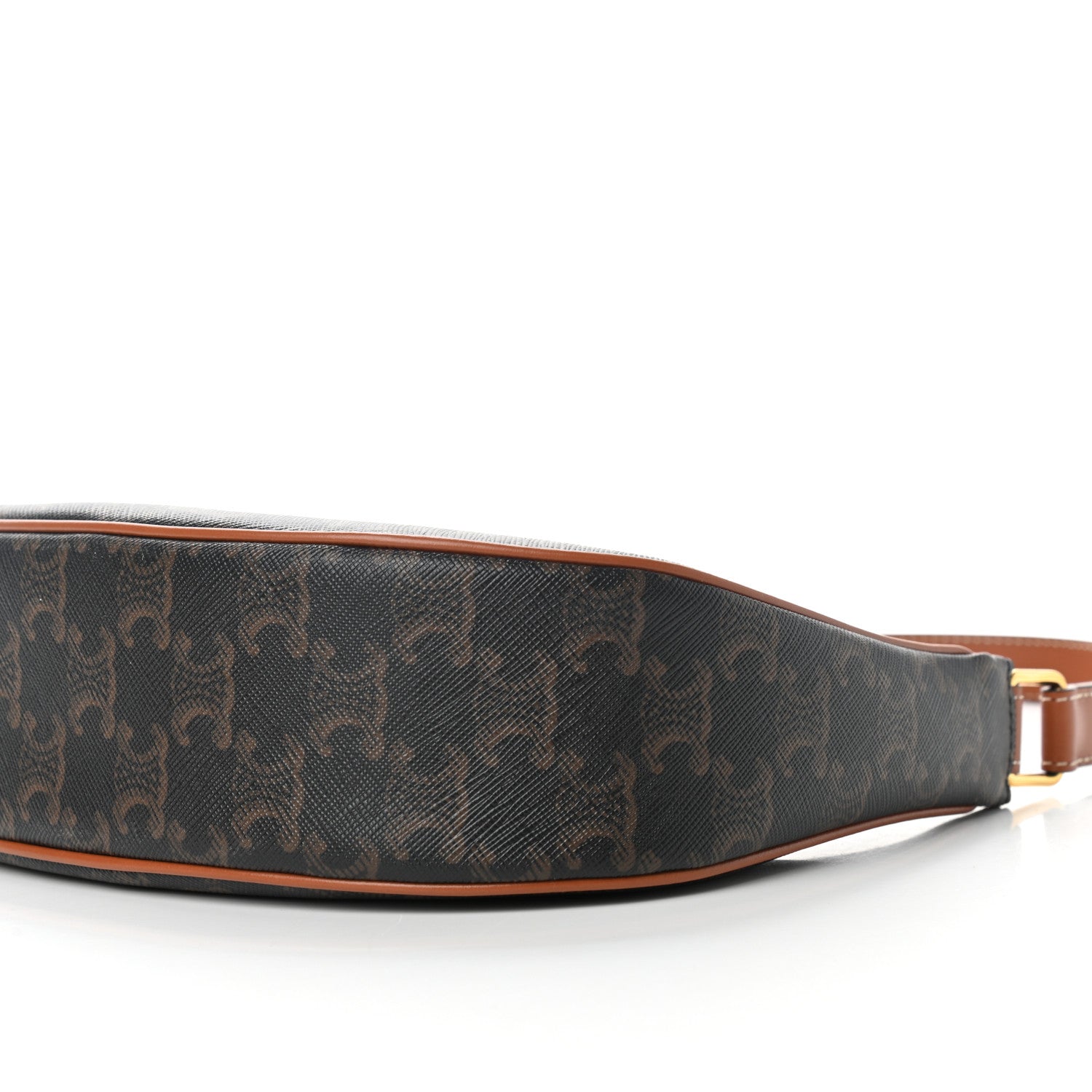 Celine Triomphe Canvas Calfskin Ava Shoulder Bag Tan 9 of 9
