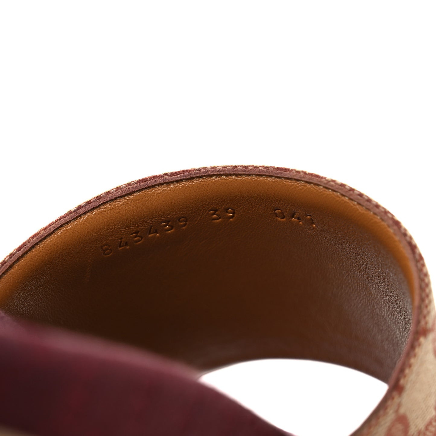 Canvas GG Monogram Angelina Platform Slide Sandals 39 Beige Ruggine