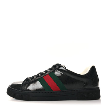 Gucci Crystal GG Monogram Web Mens New Ace Sneakers 8 Black 1 of 9