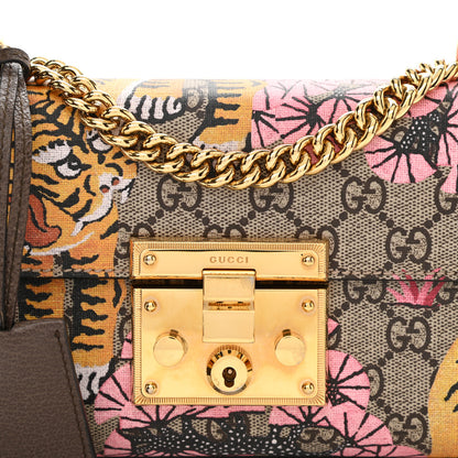 Gucci GG Supreme Monogram Bengal Small Padlock Shoulder Bag Beige Pink 7 of 9