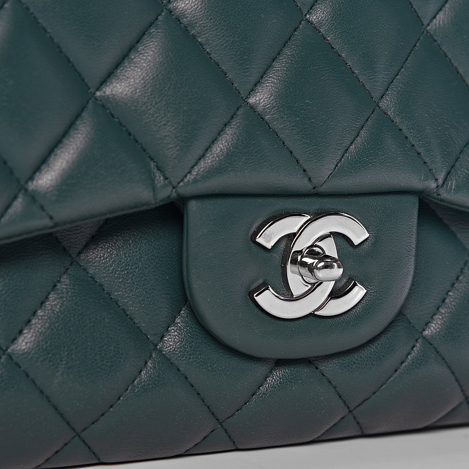 Chanel Lambskin Quilted Maxi Single Flap Turquoise 17 of 18