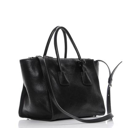 Prada Glace Calf Twin Pocket Tote Nero Black 4 of 8