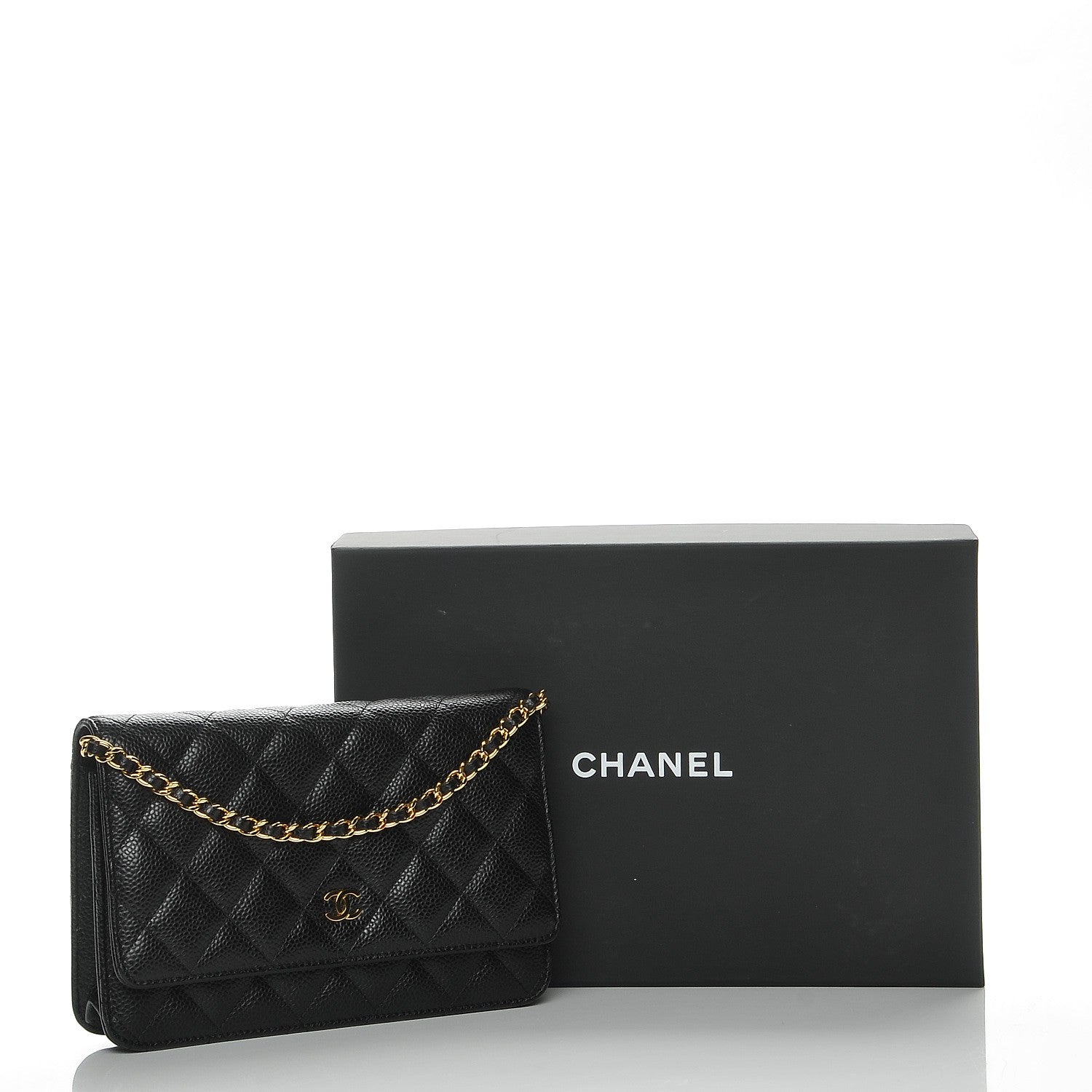 Chanel Caviar Quilted Wallet On Chain WOC Black 9 of 9