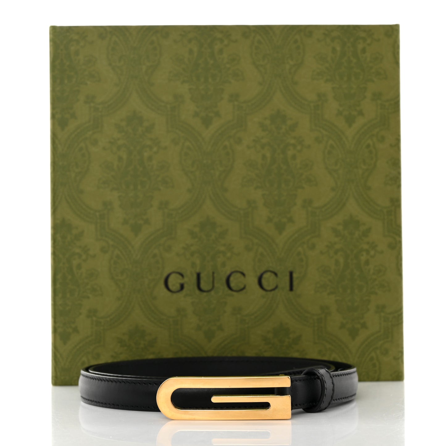 Calfskin G Logo 13mm Belt 75 30 Black