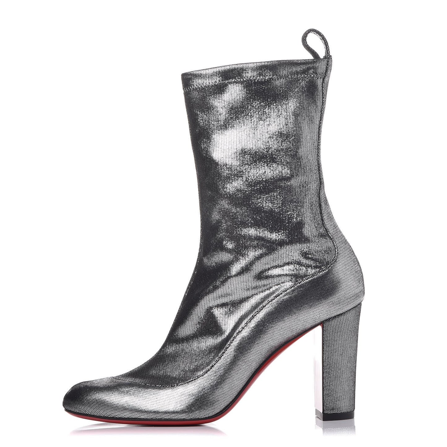Veau Velours Stretch Gena 85 Bootie 36 Silver
