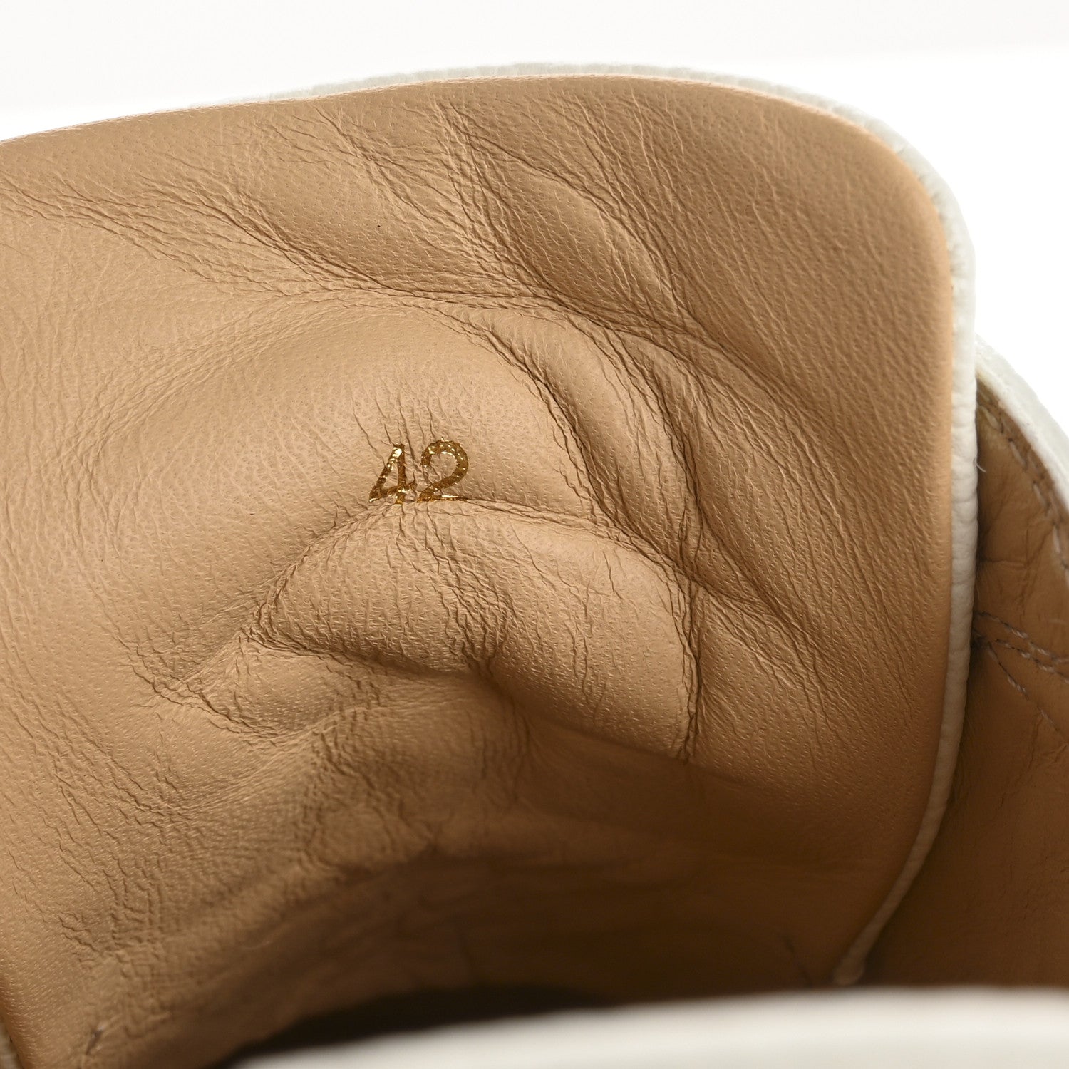 Christian Louboutin Grained Calfskin Rantulow Flat Sneakers 42 Latte 9 of 10