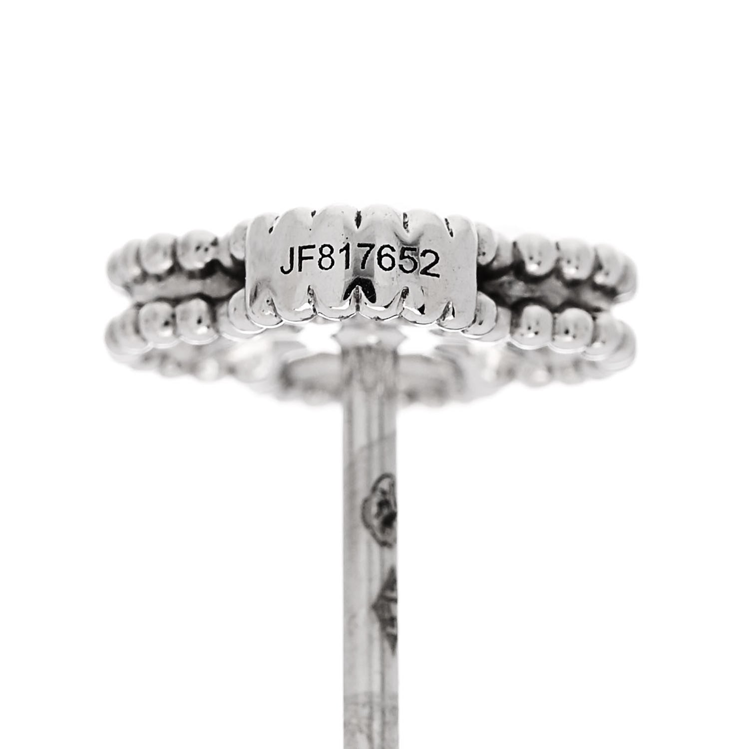 Van Cleef & Arpels 18K White Gold Diamond Sweet Alhambra Earrings 5 of 6