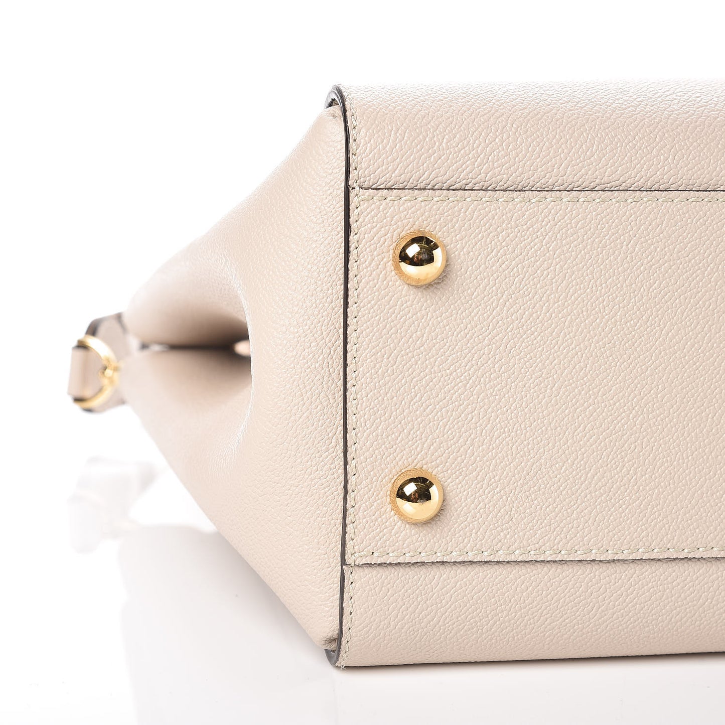 Soft Grain Calfskin Medium Buckle Tote Limestone
