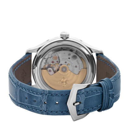 Patek Philippe 18K White Gold Alligator Diamond Bezel 38mm Annual Calendar Automatic Watch 4947G-010 3 of 5