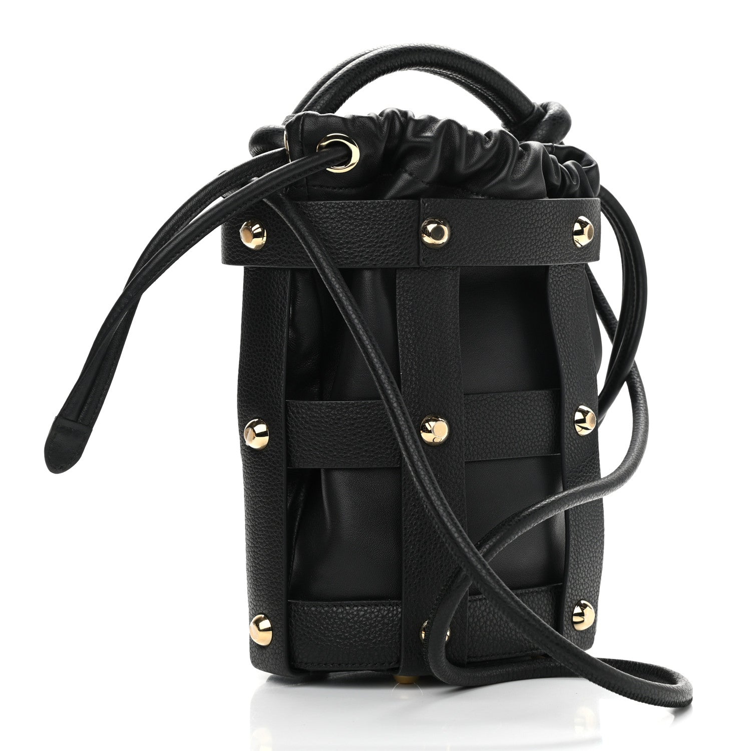 Salvatore Ferragamo Calfskin Cage Bag Black 3 of 10