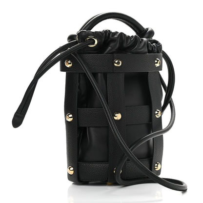 Salvatore Ferragamo Calfskin Cage Bag Black 3 of 10