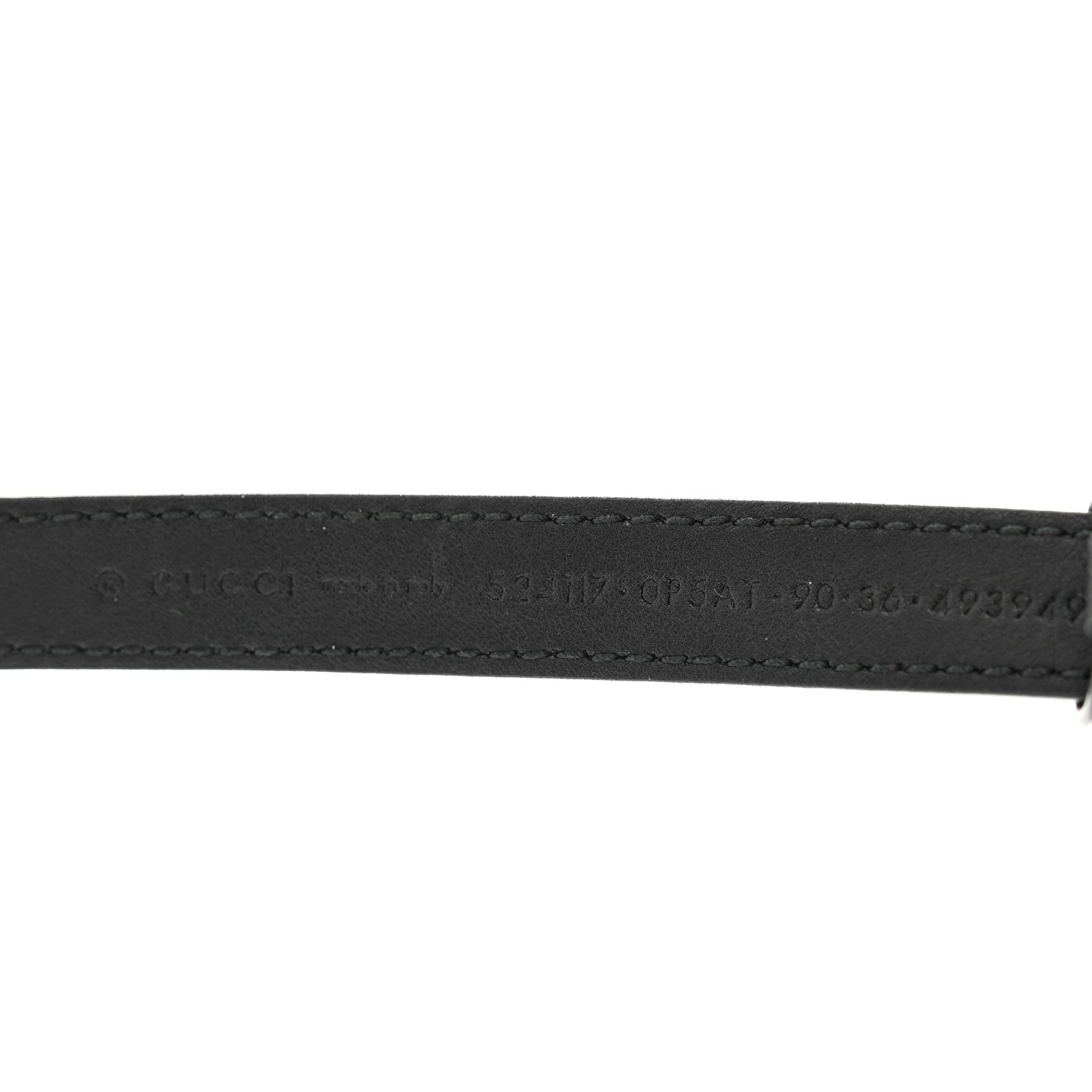 Gucci Skipper Calfskin Enamel GG 15mm Belt 90 36 Black 3 of 6