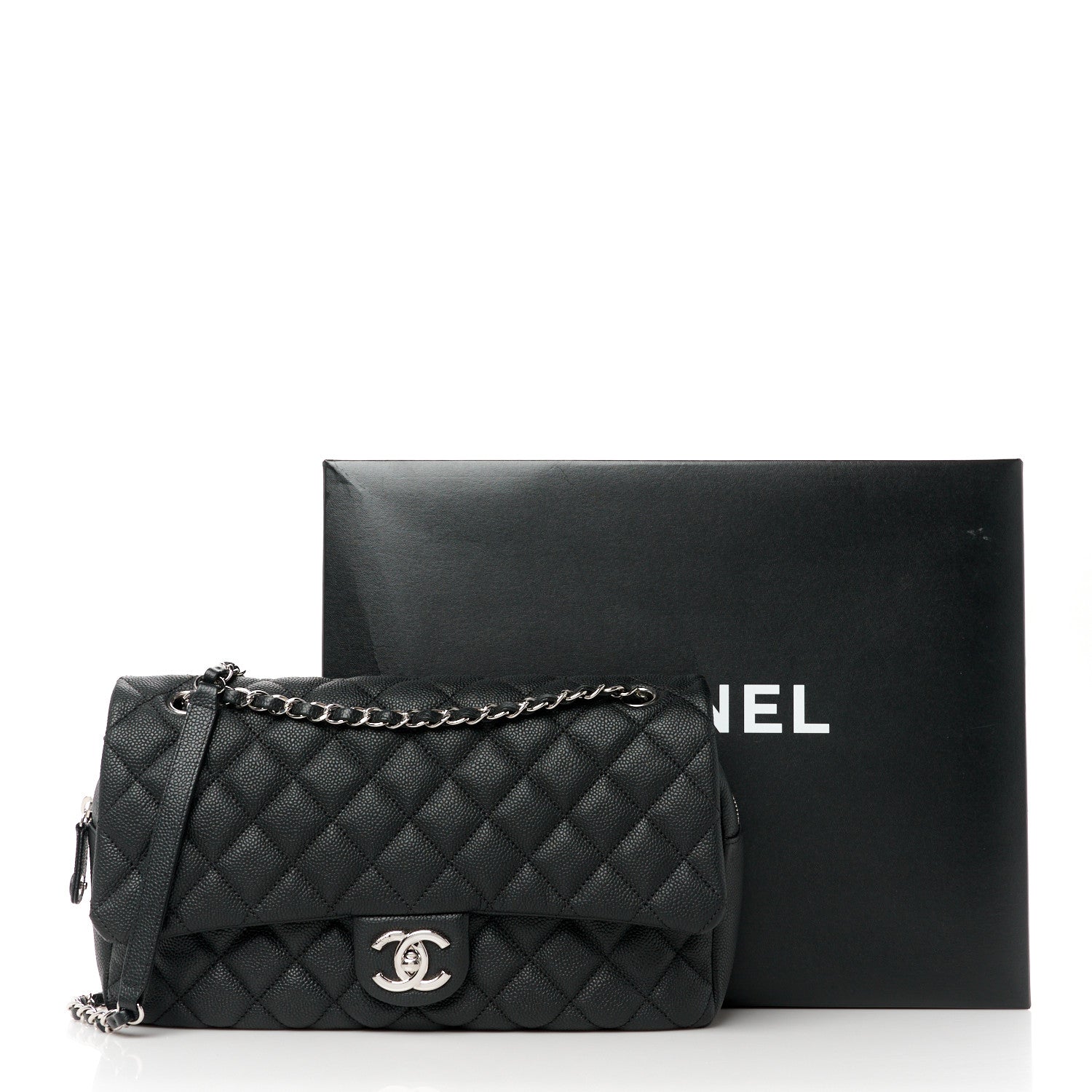 Chanel Caviar Quilted Jumbo Easy Flap Black 13 of 13
