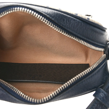 Gucci GG Supreme Monogram Textured Dollar Calfskin Web Mini Ophidia Shoulder Bag Beige Blue 5 of 8