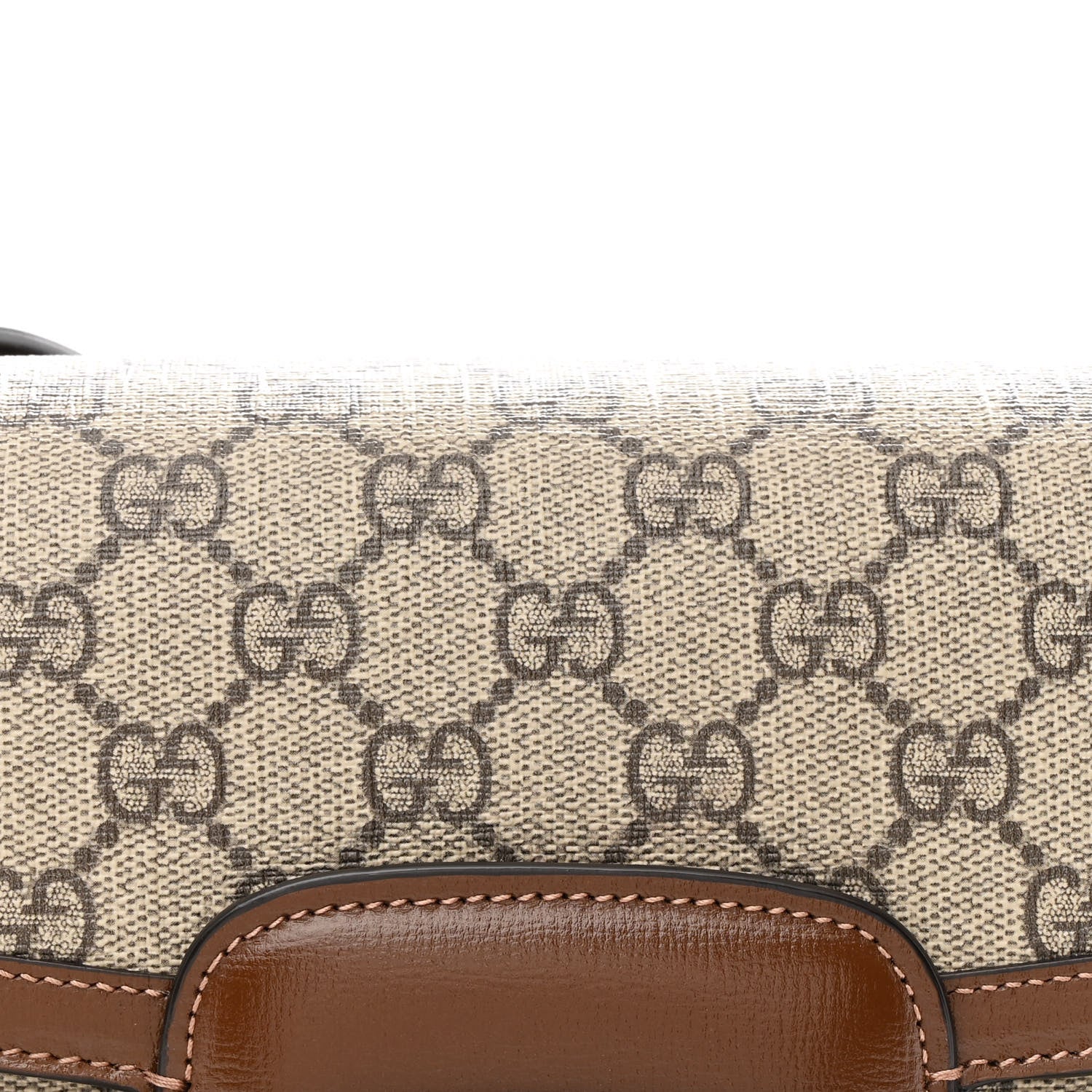 Gucci GG Supreme Monogram Horsebit 1955 Shoulder Bag Beige Brown Sugar 7 of 9