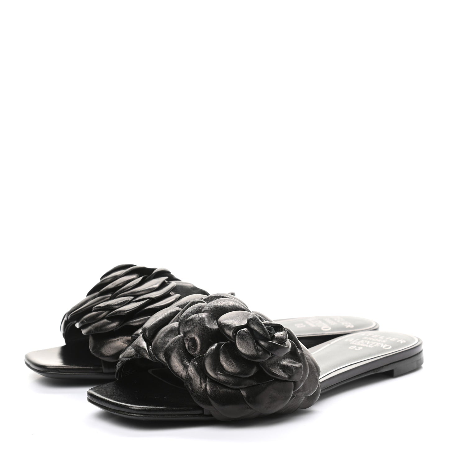 Nappa Atelier 03 Rose Edition Slide Sandals 36.5 Black