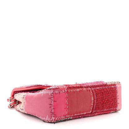 Chanel Tweed Patchwork Jumbo Single Flap Pink 4 of 12