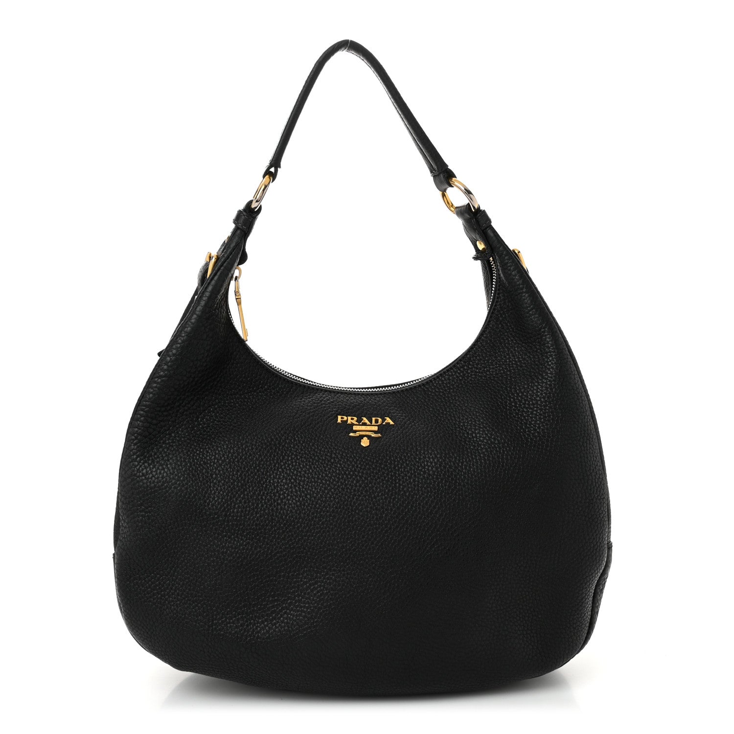 Prada Vitello Daino Hobo Black 1 of 11