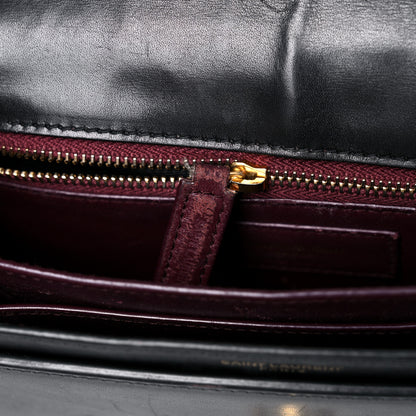Saint Laurent Smooth Calfskin Monogram Cassandra Clasp Bag Black 16 of 28