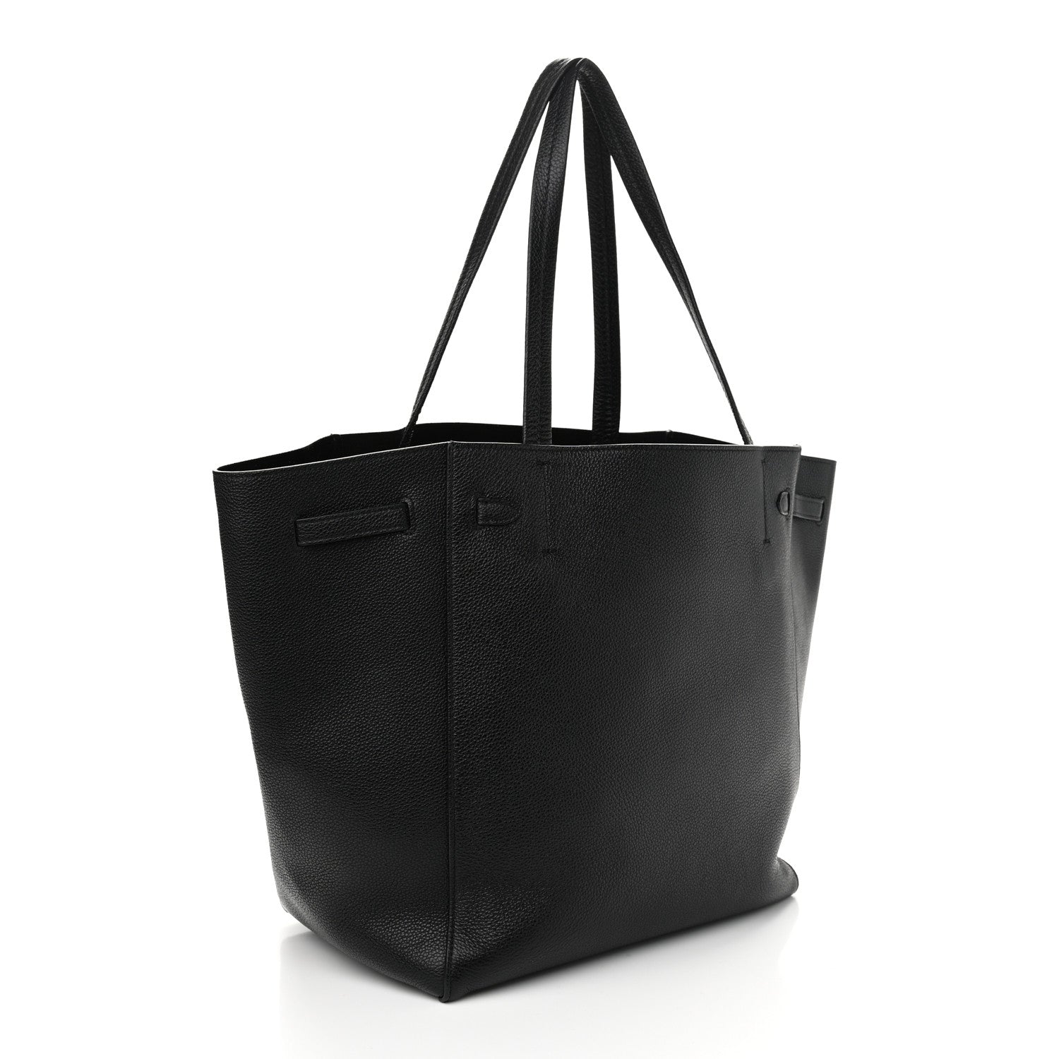 Celine Soft Grained Calfskin Medium Belt Cabas Phantom Black 3 of 11