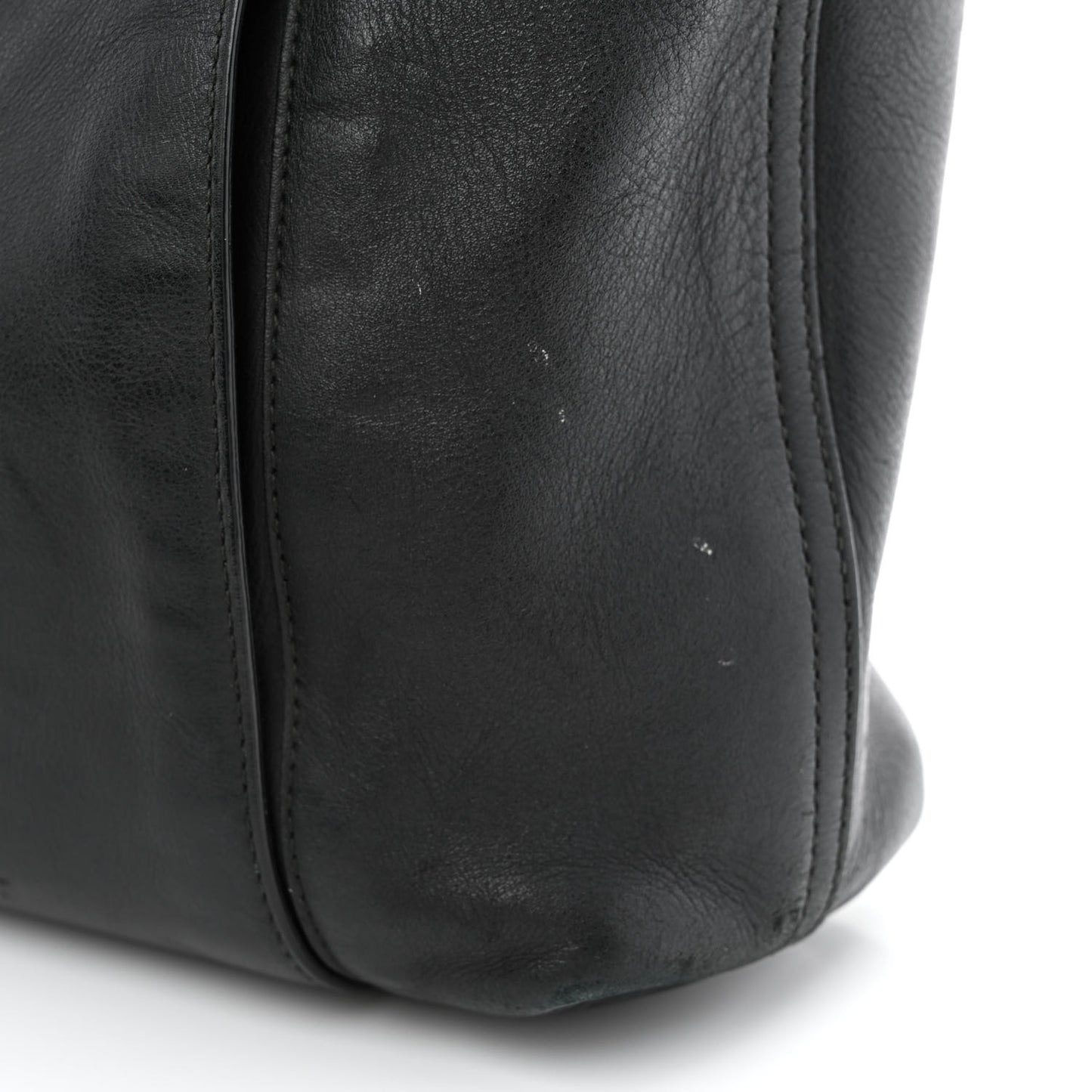 Calfskin Front Pocket Tote Black