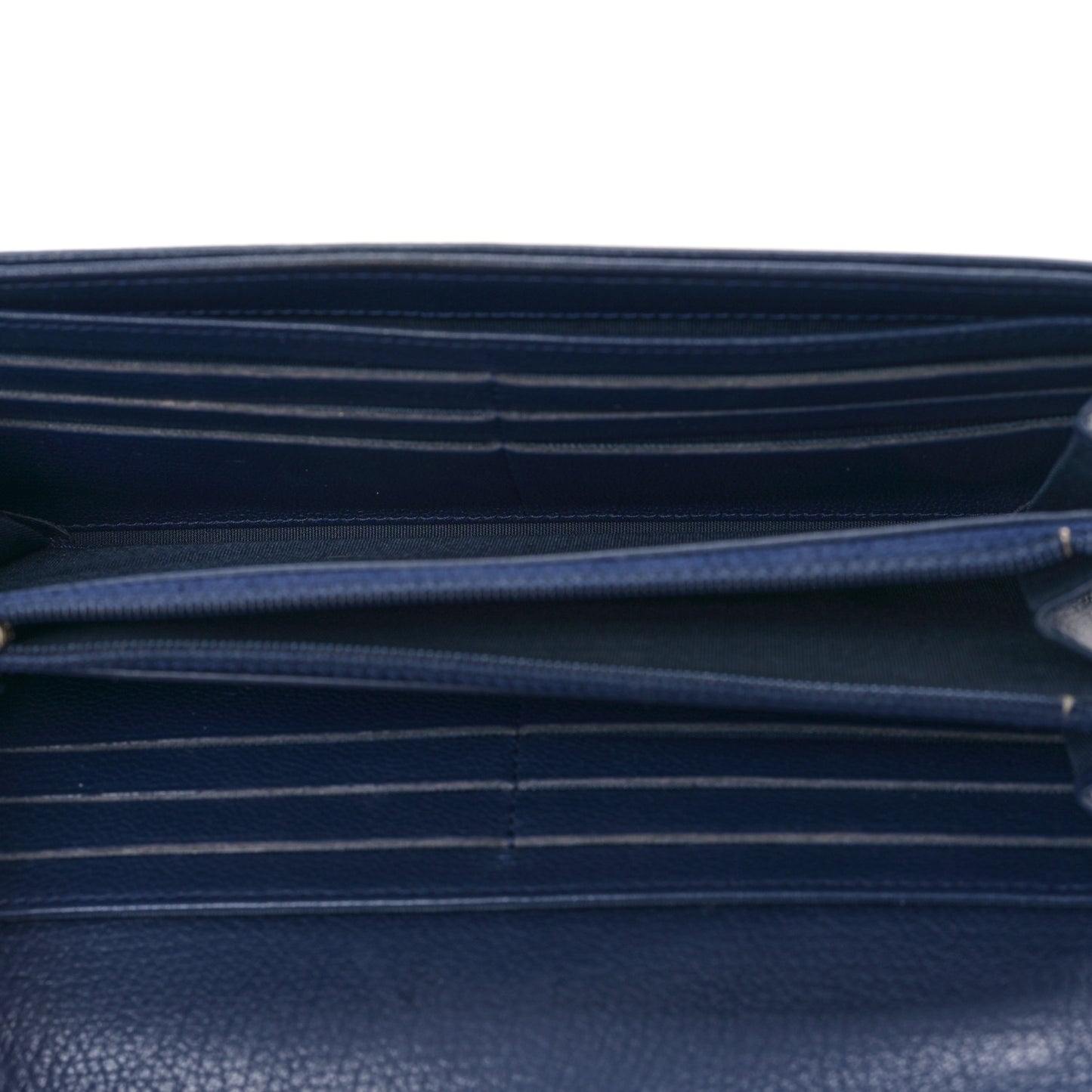 Lambskin Timeless CC Large Flap Wallet Navy