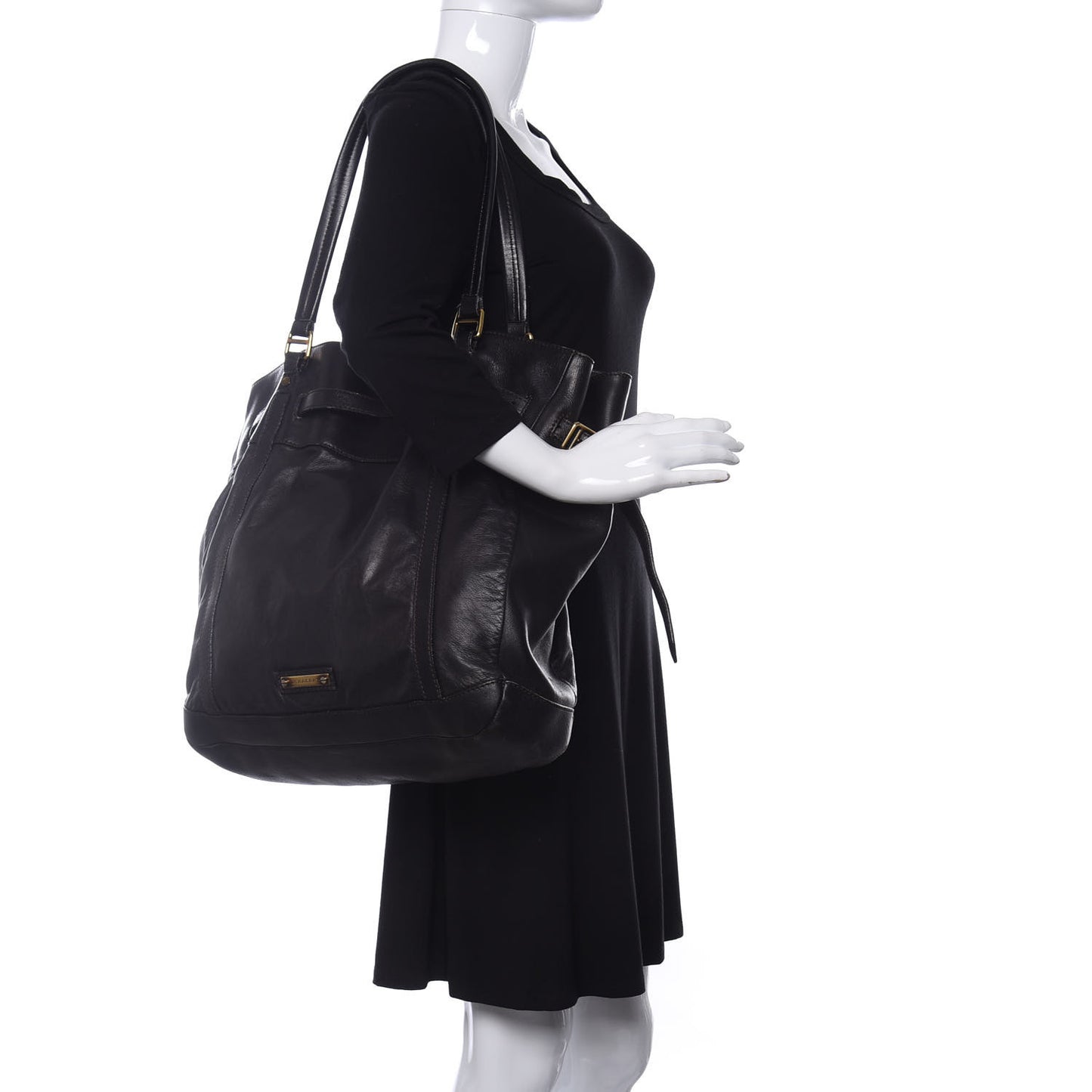 Soft Lambskin Granville Tote Dark Brown