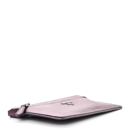 Prada Metallic Saffiano Lux Crossbody Bag Mirtillo 4 of 13