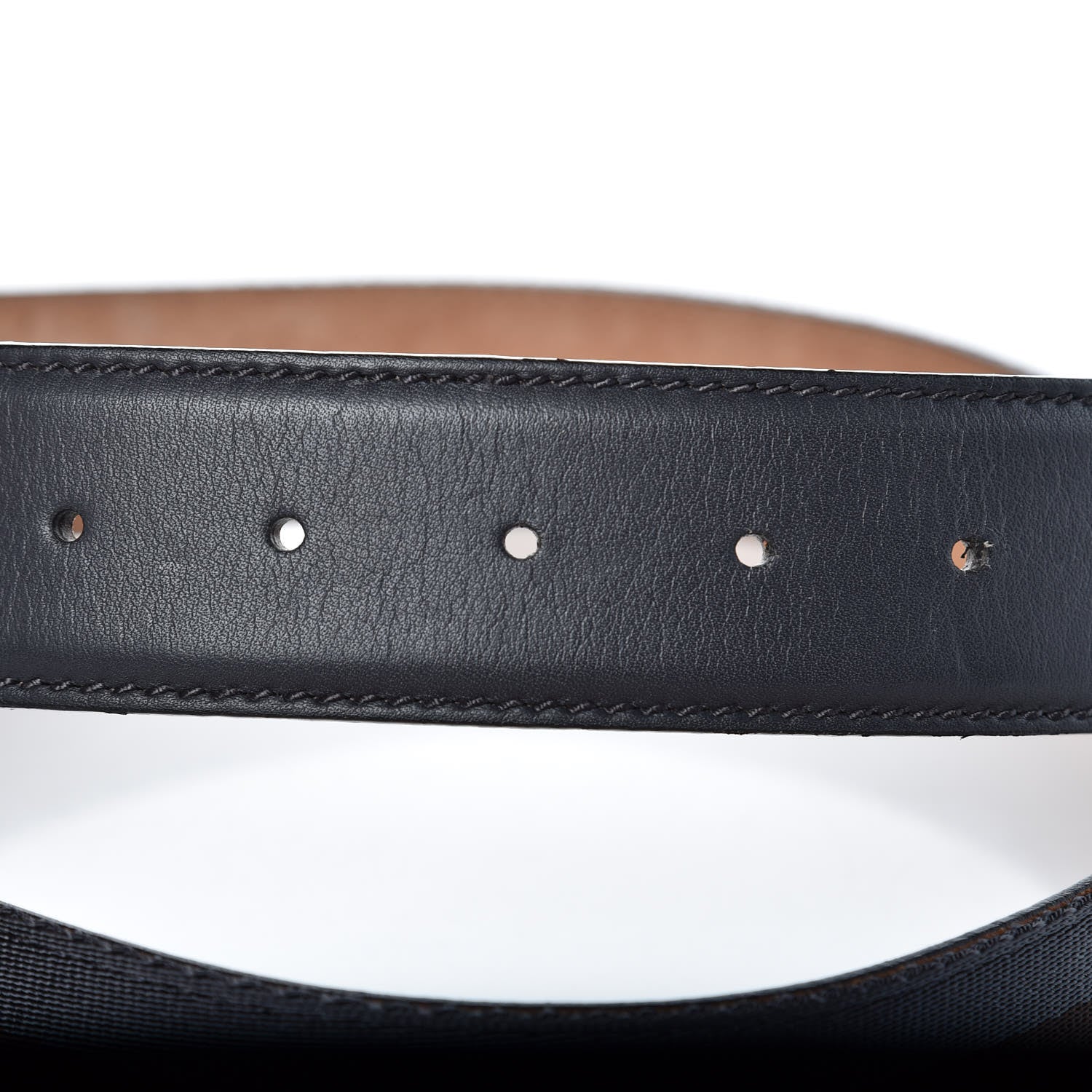 Gucci Canvas Web Interlocking G Belt 95 38 Brown Gray 5 of 8