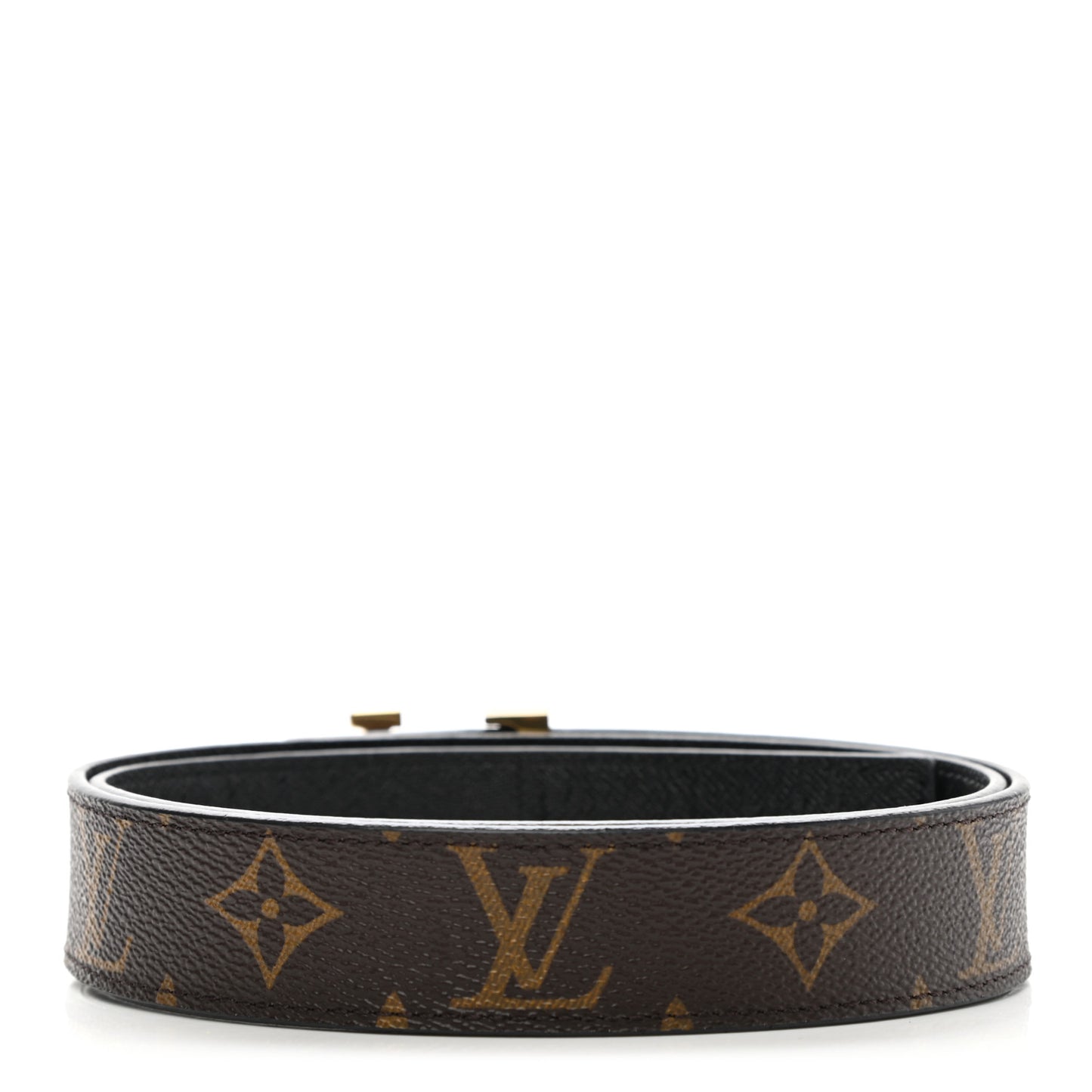 Calfskin Monogram 30mm LV Initiales Reversible Belt 80 32 Black