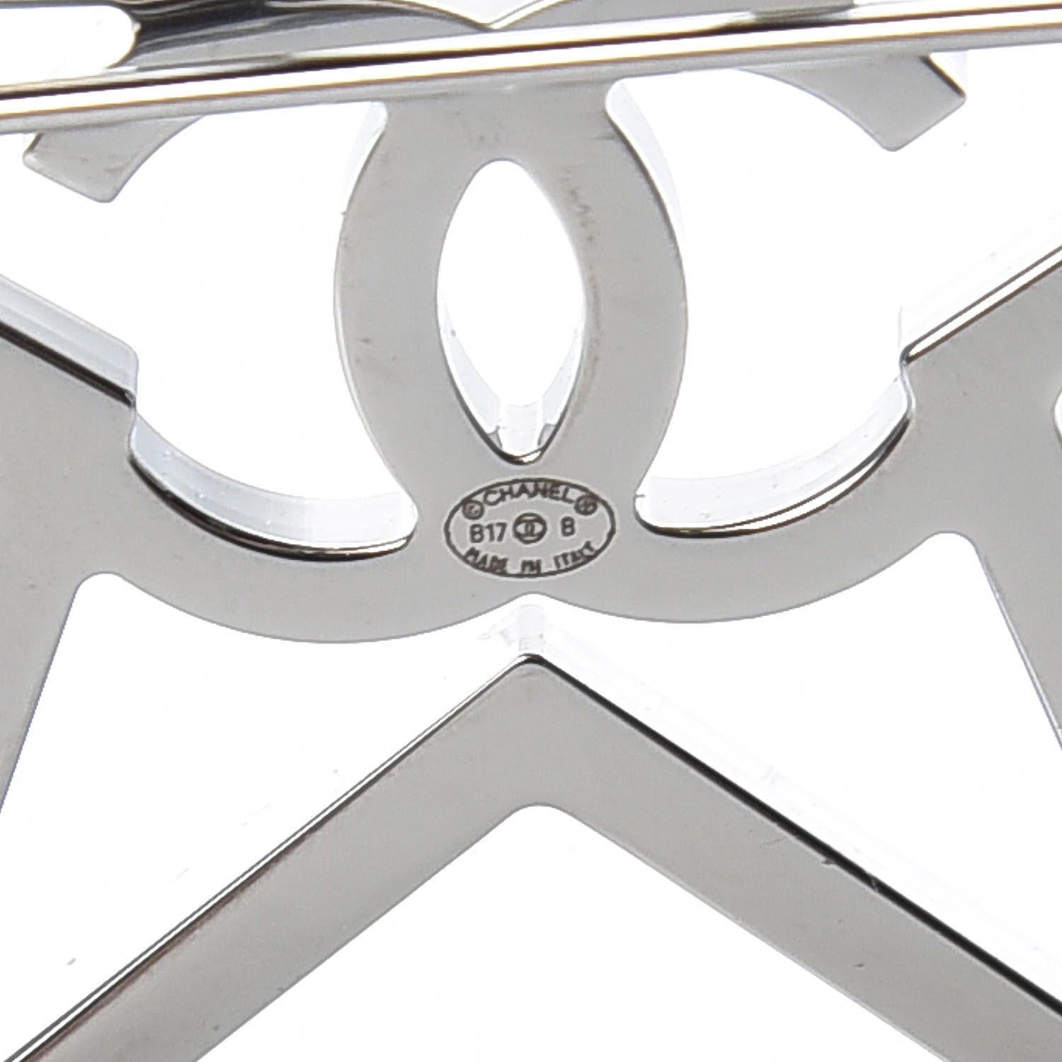 Chanel Ruthenium Crystal Star CC Brooch Blue 4 of 5