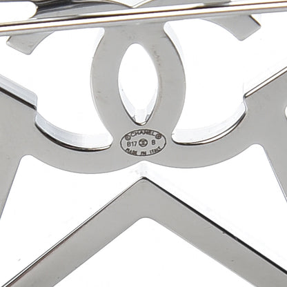 Chanel Ruthenium Crystal Star CC Brooch Blue 4 of 5