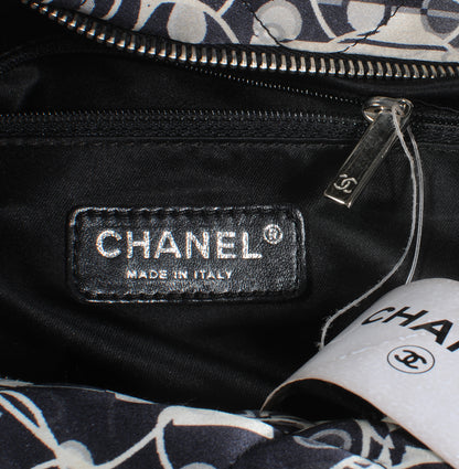 Chanel Satin Quilted Large Kaleidoscope Tote Black 6 of 8