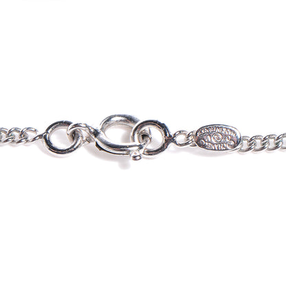Chanel Enamel CC Necklace Black Silver 5 of 6