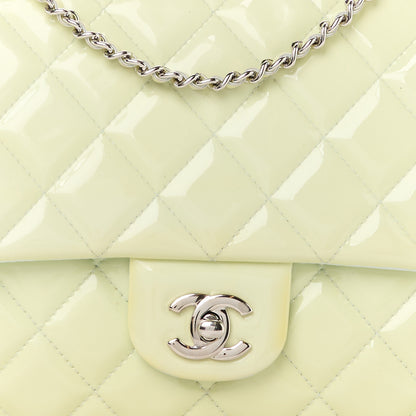 Chanel Patent Quilted Clutch with Chain Flap Light Green 9 of 11