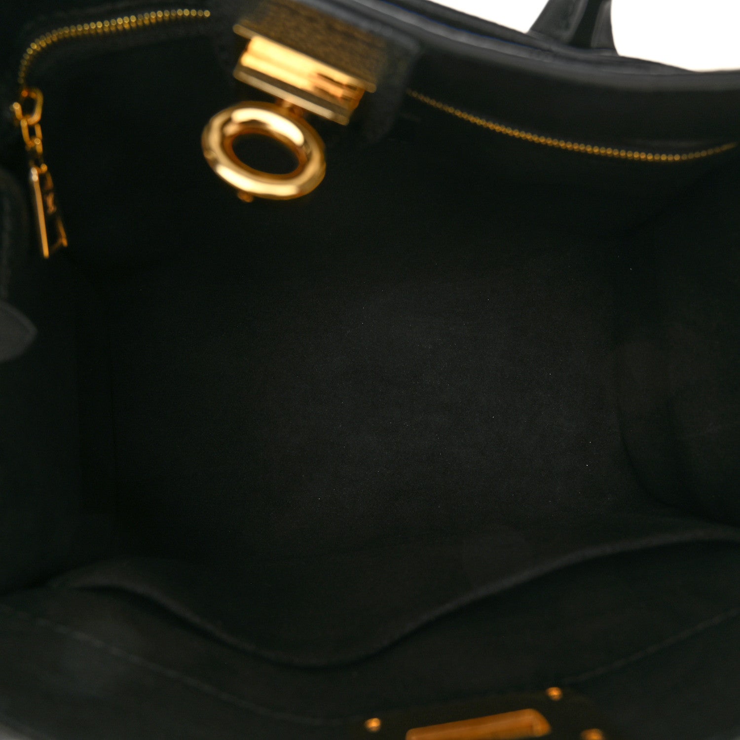 Louis Vuitton Calfskin Monogram On My Side PM Black 5 of 9