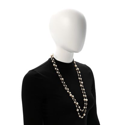 Chanel Graduated Pearl CC Long Necklace Gold 2 of 6