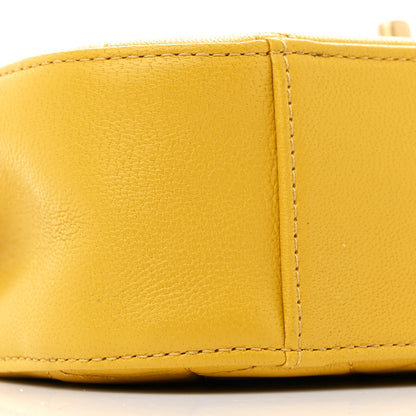 Chanel Lambskin Quilted Chain Infinity Top Handle Flap Yellow 9 of 11