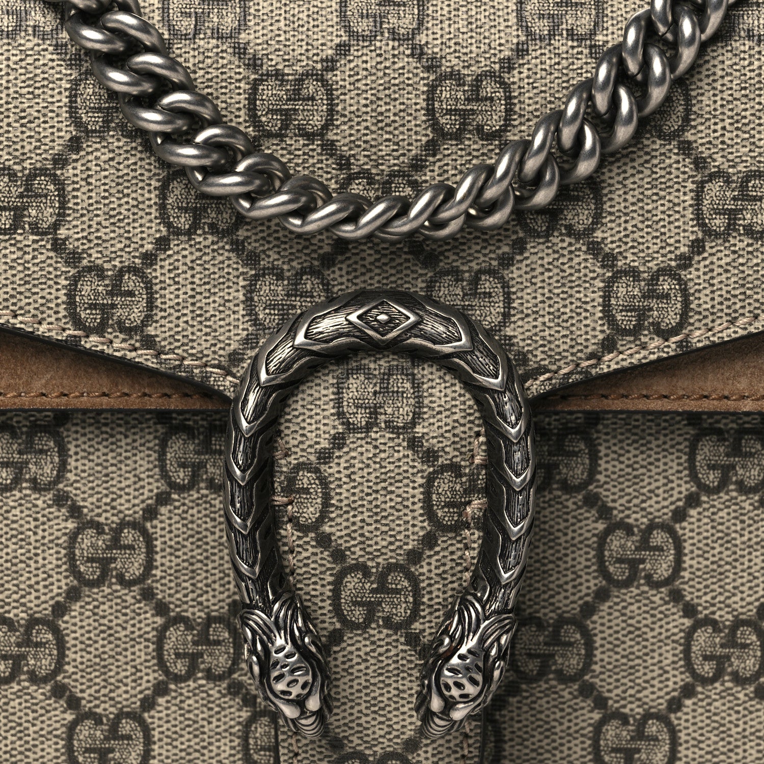 Gucci GG Supreme Monogram Mini Dionysus Shoulder Bag Taupe 8 of 10