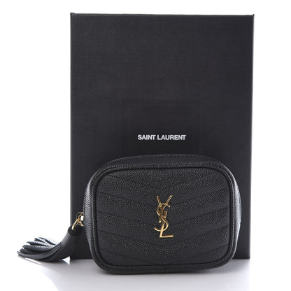 Saint Laurent Grain De Poudre Matelasse Monogram Baby Lou Camera Bag Black 10 of 10